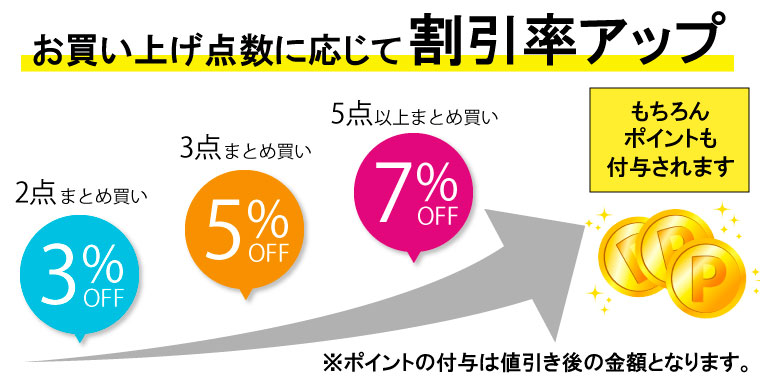 まとめ買いで割引